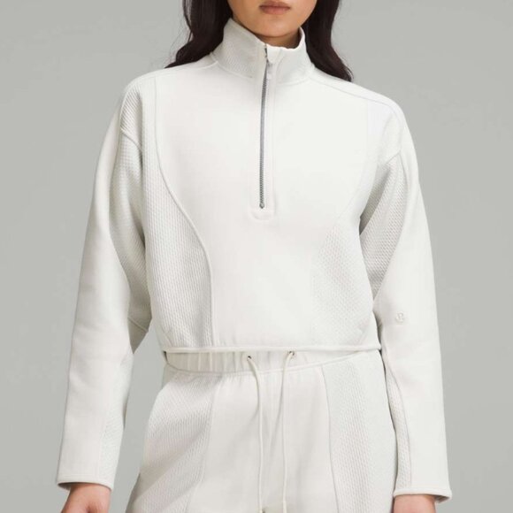 lululemon athletica Tops - Lululemon Mixed Fabric Half-Zip Pullover
